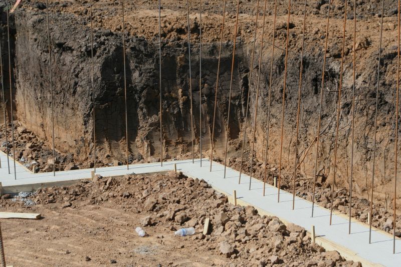 concrete footer installation